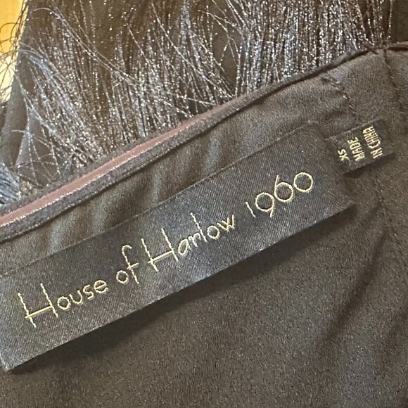 Revolve House of Harlow 1960 Black Hera Fringe Maxi Dress XS - Picture 9 of 9